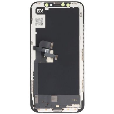 Дисплей для Apple iPhone X чорний OLED Hard, GX NEW OEM Хайкопія 25639 фото