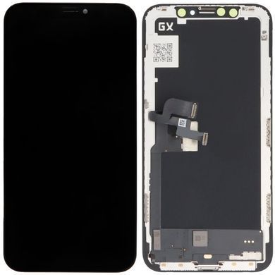 Дисплей для Apple iPhone X чорний OLED Hard, GX NEW OEM Хайкопія 25639 фото