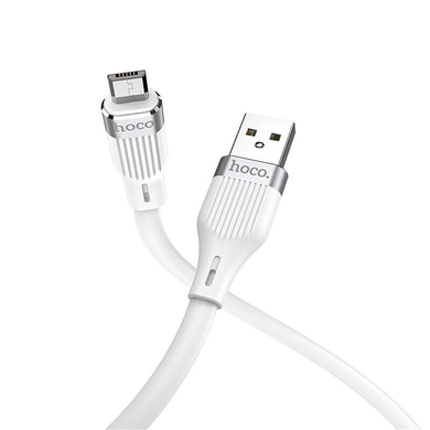 Кабель Hoco U72 (1,2 метра) MicroUSB белый 20113 фото