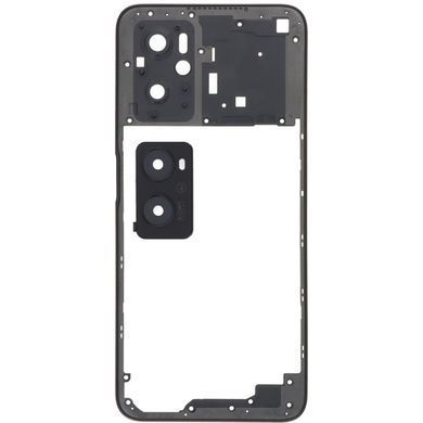 Рамка корпусу Oppo A96 4G CPH2333 черная, Starry Black со стеклом камеры 33813 фото