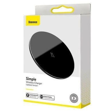 Бездротовий зарядний пристрій Baseus Simple Wireless Charger Updated Version Black (WXJK-B01) 19687 фото