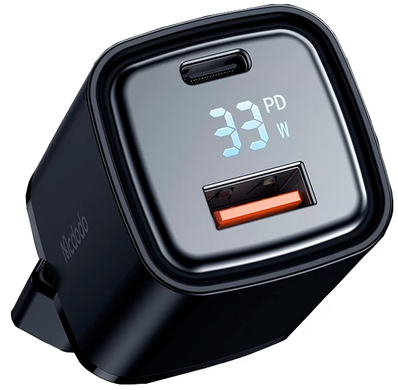 Сетевое зарядное устройство McDodo CH-1701 33W (USB + type-C) Led Display черный 27946 фото