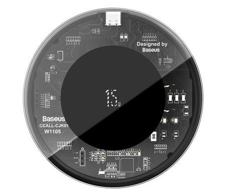 Бездротовий зарядний пристрій Baseus Simple Wireless Charger Updated Version Black (WXJK-B01) 19687 фото