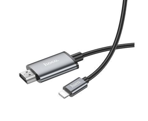 Кабель Hoco UA27 Lightning to HD TV 2m metal gray 29063 фото