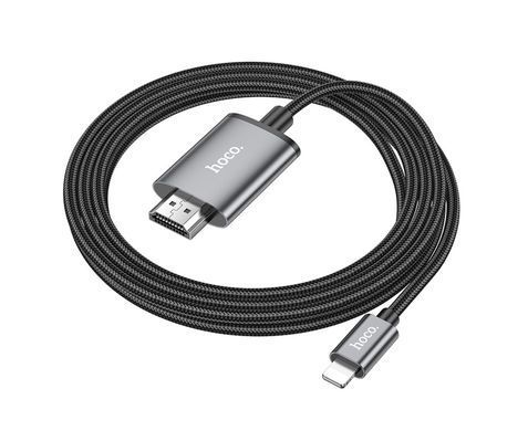 Кабель Hoco UA27 Lightning to HD TV 2m metal gray 29063 фото