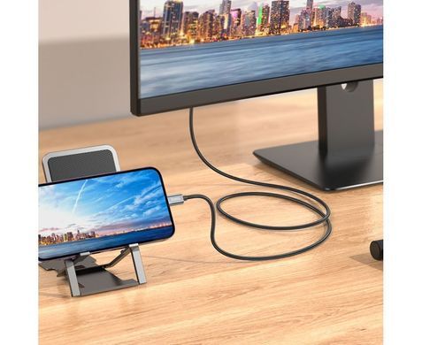 Кабель Hoco UA27 Lightning to HD TV 2m metal gray 29063 фото
