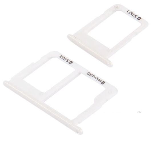 Держатель Sim-карты для и карты памяти Samsung J530F Galaxy J5, J730F Galaxy J7 белый, на две Sim-карты, комплект 2 шт. 11615 фото
