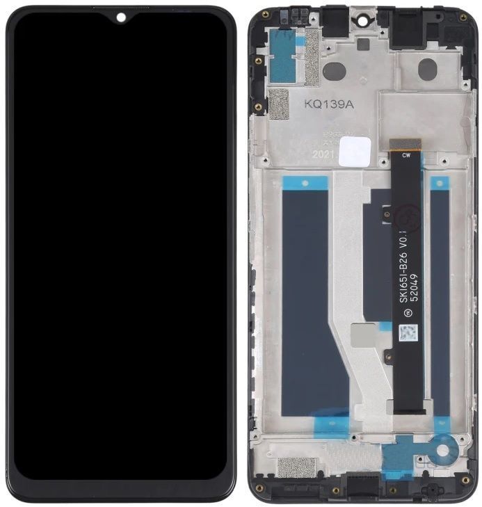 Дисплей для ZTE Blade A71 с рамкой черной 06426 фото