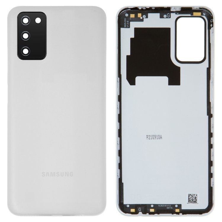 Задняя крышка для Samsung A037 Galaxy A03s белая со стеклом камеры 26884 фото