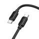 Кабель Hoco X115 Surpass fast charging Type-C to Type-C PD 60W 1м чорний 32659 фото 1