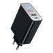 Мережевий зарядний пристрій Baseus Speed PPS Smart Shutdown + LCD Type-C+USB 45W Black (CCFSEU907-01) 17993 фото 1