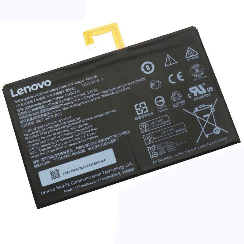 Аккумулятор Lenovo L14D2P31 для Tab 2 A10-70F, TB-X103F, TAB 2-X30 7000mAh 10948 фото