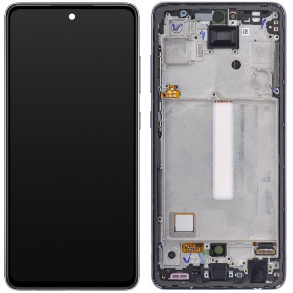 Дисплей для Samsung A525 Galaxy A52 2020 с рамкой черный, с узкими рамками сенсора OLED Хайкопия 30684 фото
