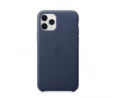 Чехол кожаный Leather Case Apple iPhone 11 Midnight Blue 17093 фото