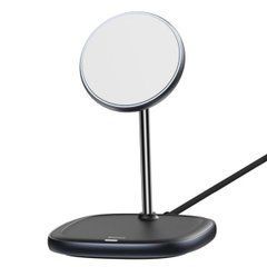 Беспроводное зарядное устройство Baseus Swan Magnetic Desktop Bracket Wireless Charger Black (WXSW-01) 26768 фото
