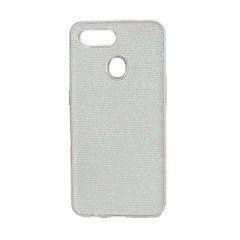 Чехол Fabric Oppo A12 в серых блестках 23784 фото