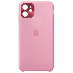 Чехол силиконовый Silicone Case для iPhone 11 (с металлической рамкой для защиты камеры) Rose Powder 17808 фото