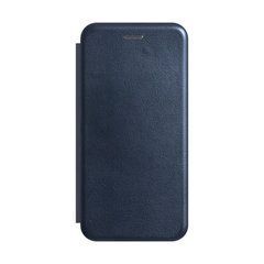 Чехол-книжка Premium Case под кожу Xiaomi Redmi 7 синий 19403 фото