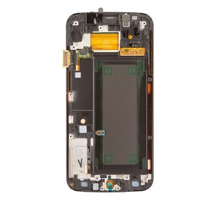 Дисплей для Samsung G925F Galaxy S6 EDGE з рамкою зелений (GH97-17162E) Оригінал 04260 фото
