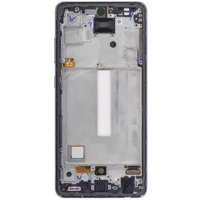 Дисплей для Samsung A525 Galaxy A52 2020 з рамкою чорний, з вузькими рамками сенсора OLED Хайкопія 30684 фото