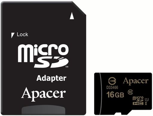 Карта пам'яті microSDHC (UHS-1) Apacer 16Gb class 10 (adapter SD) 27862 фото