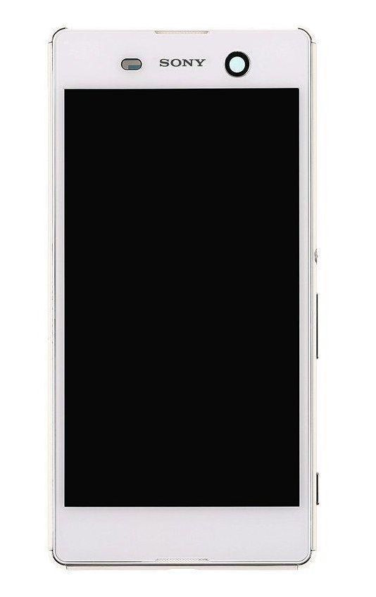 Дисплей Sony E5603, E5606, E5633 Xperia M5 Dual и рамкой белый 05901 фото