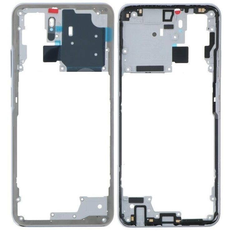 Рамка корпусу для Xiaomi Redmi Note 10, Redmi Note 10S біла, Frost White (Pebble White) 31618 фото