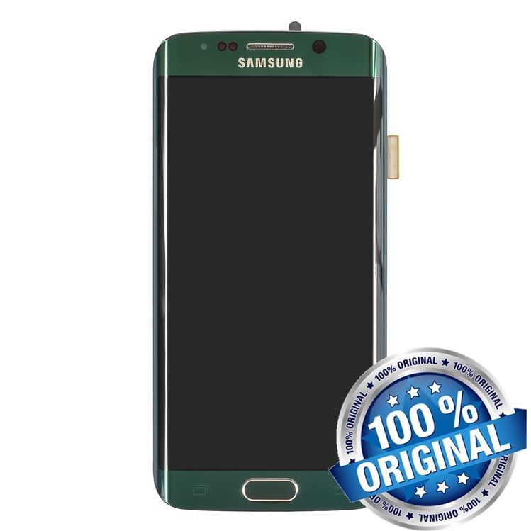 Дисплей для Samsung G925F Galaxy S6 EDGE с рамкой зеленый (GH97-17162E) Оригинал 04260 фото