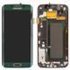 Дисплей для Samsung G925F Galaxy S6 EDGE з рамкою зелений (GH97-17162E) Оригінал 04260 фото 3