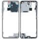 Рамка корпусу для Xiaomi Redmi Note 10, Redmi Note 10S біла, Frost White (Pebble White) 31618 фото