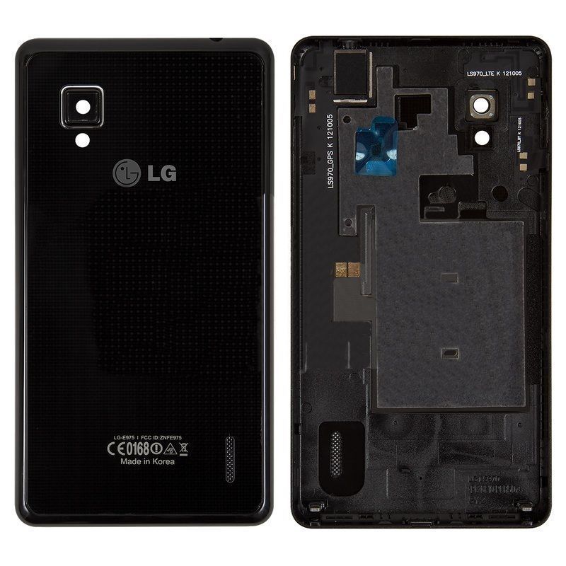 Задняя крышка для LG E975 Optimus G черная, с рамкой 10353 фото