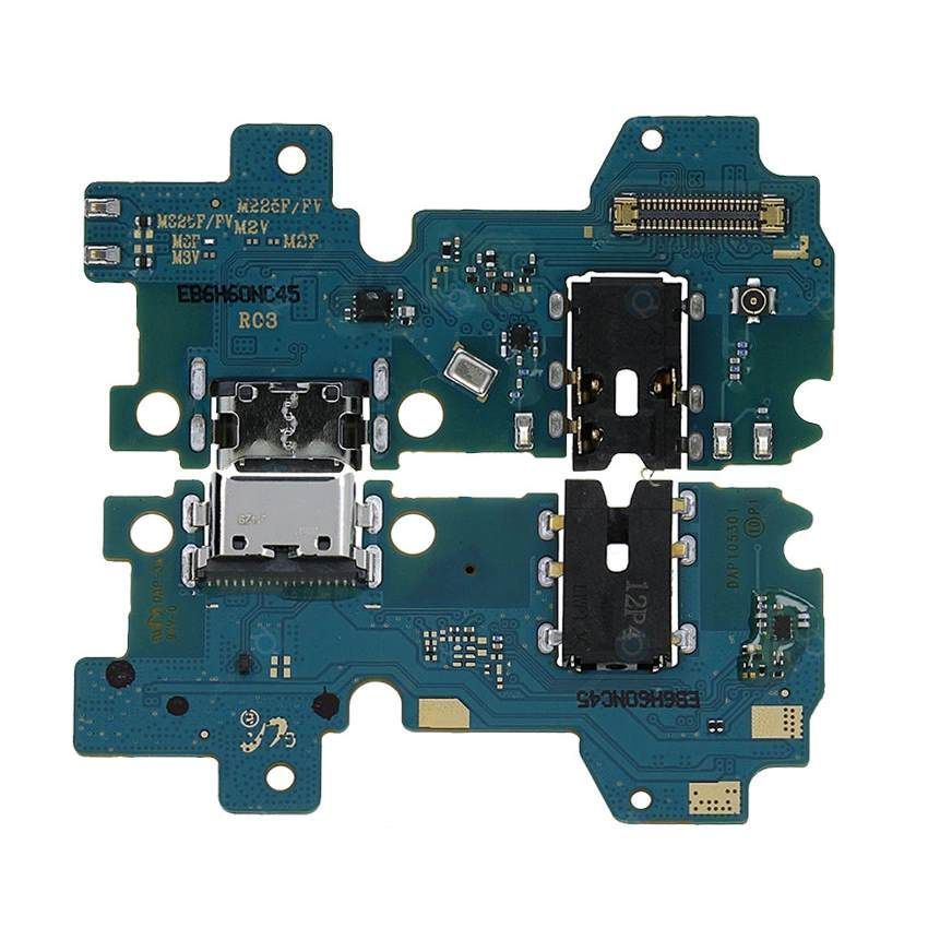 Нижняя плата для Samsung M225F Galaxy M22, M325F с разьемами зарядки и наушников, с микрофоном Оригинал Китай 29627 фото