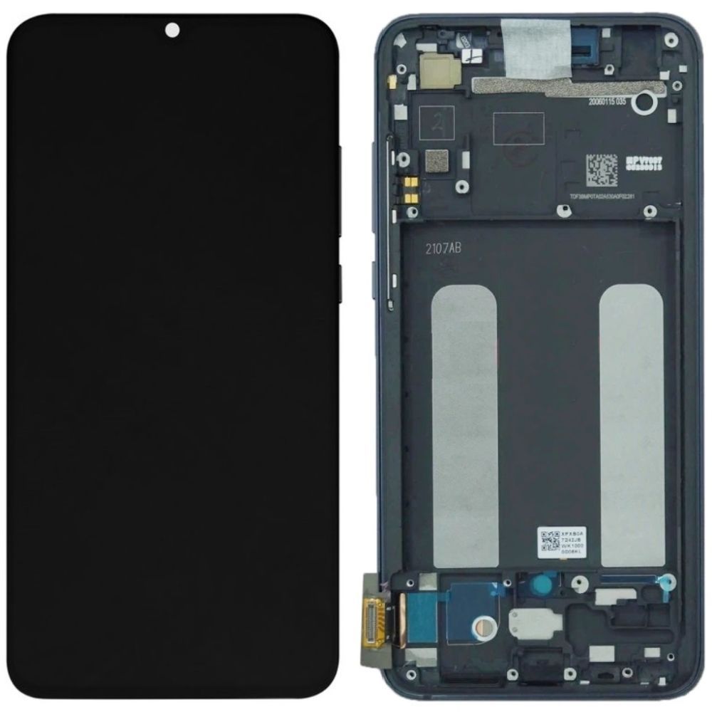 Дисплей для Xiaomi Mi9 Lite (Mi 9 Lite), Mi CC9 с рамкой черный, TFT, копия, без функции отпечатка пальца 29417 фото