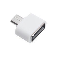 OTG Перехідник microUSB короткий білий 08208 фото