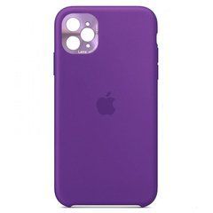 Чехол силиконовый Silicone Case для iPhone 11 Pro Max (с металлической рамкой для защиты камеры) Deep Purple 17859 фото
