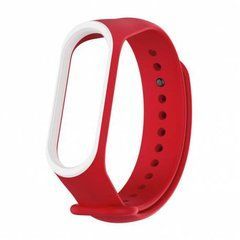 Ремешок Xiaomi для Mi Band 3, Mi Band 4 с тонким ободком Белый,Красный 15146 фото