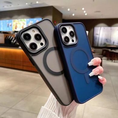 Чохол матовий Magnetic для Apple iPhone 13 Pro синій 27621 фото