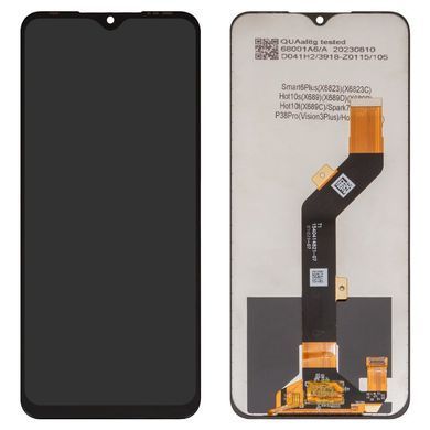 Дисплей для Tecno Spark 7P (KF7j), Infinix Hot 10S X689, Hot 10T X689C чорний 33461 фото
