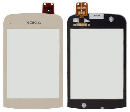Сенсор (тачскрин) Nokia C2-02, C2-03, C2-06, C2-07, C2-08 золотистый 01584 фото