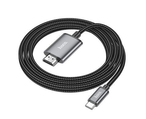 Кабель Hoco UA27 Type-C to HD TV 2m metal gray 29064 фото