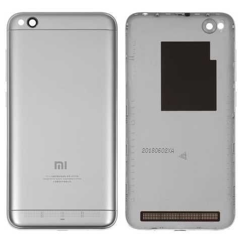 Задня кришка для Xiaomi Redmi 5A зі склом камери 1-sim сіра 08098 фото