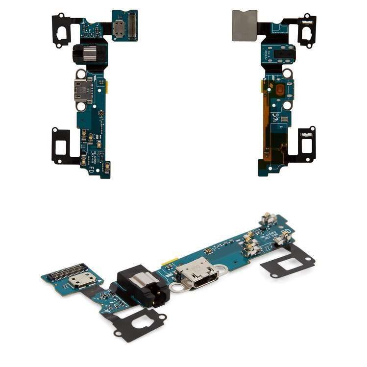 Нижняя плата для Samsung A700H Galaxy A7 2015, A700F с разьемом зарядки, разьемом наушников, кнопкой меню (Home), сенсорными кнопками, микрофоном 09336 фото
