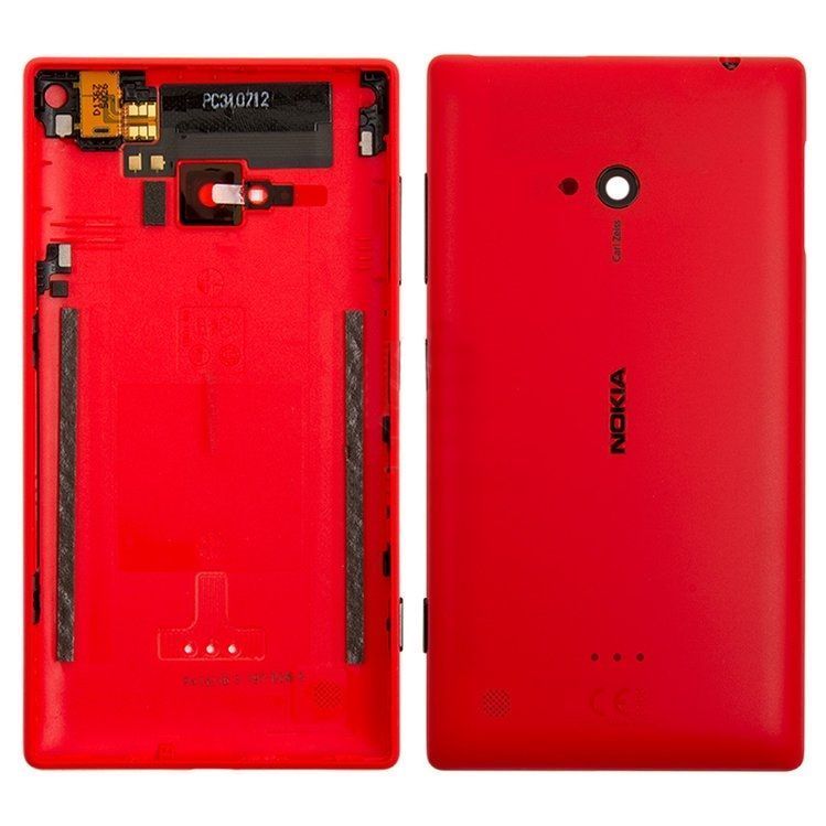 Задняя кришка для Nokia Lumia 720 красная 08660 фото