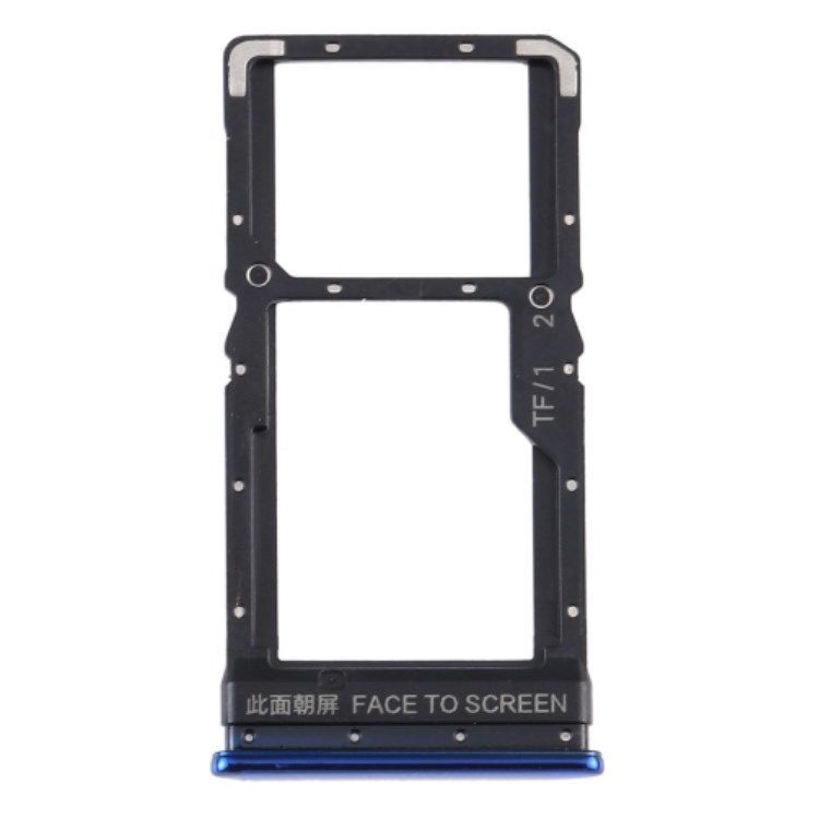 Держатель Sim-карты и карты памяти Xiaomi Poco X3, Poco X3 Pro синий 22747 фото