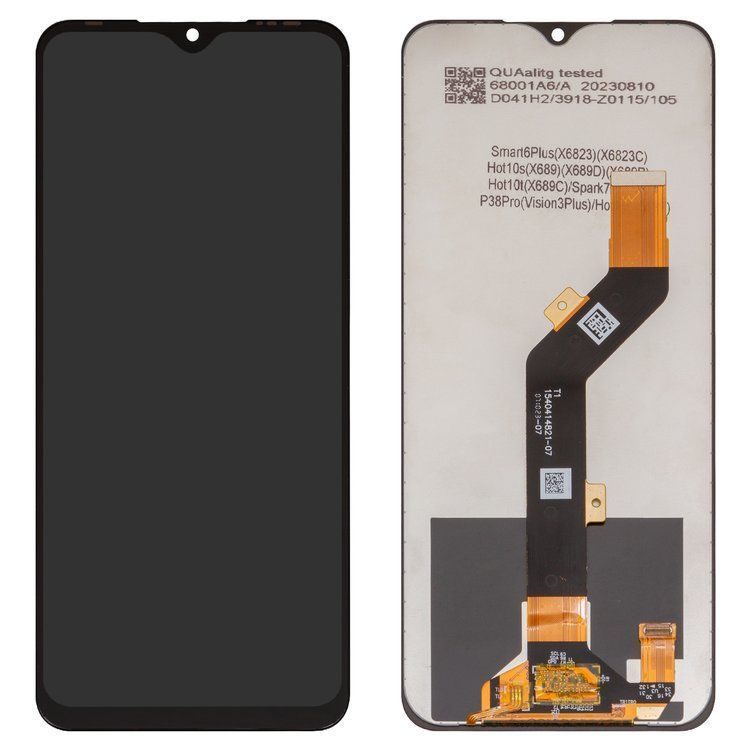Дисплей для Tecno Spark 7P (KF7j), Infinix Hot 10S X689, Hot 10T X689C черный 33461 фото