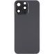 Задняя крышка для Apple iPhone 15 Pro Max черная, Black Titanium, с рамкой, в комплекте стекло камеры, магнитное кольцо 33511 фото