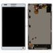 Дисплей Sony C6502, C6503, C6506 Xperia ZL и рамкой белый 00924 фото