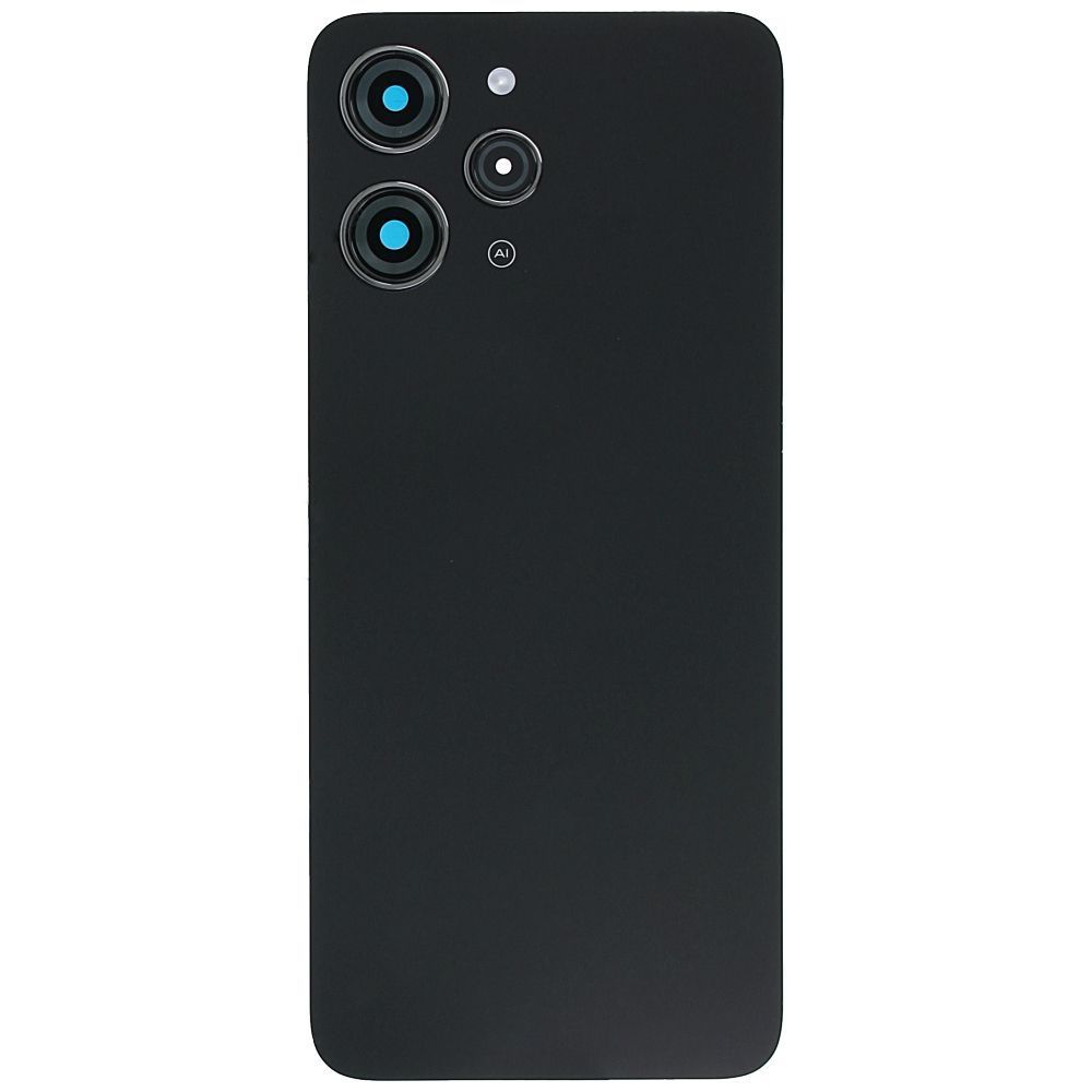 Задня кришка для Xiaomi Redmi 12 чорна, Midnight Black зі склом камери 31189 фото