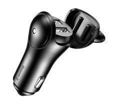 Автомобільний зарядний пристрій Baseus USB Car Charger Adorkable 2xUSB 3A чорний (CCALL-DM01) 17994 фото