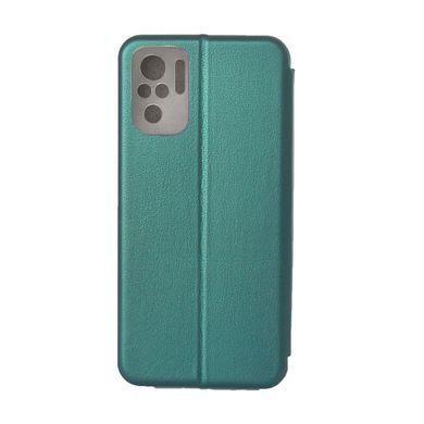 Чехол-книжка Premium Case под кожу Xiaomi Redmi Note 10, Note 10S зеленый 23615 фото